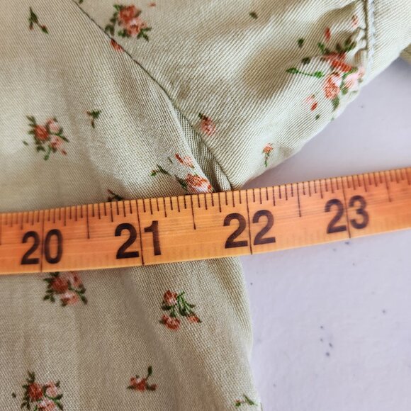 Simple Retro Floral Scalloped Collar Blouse | Women’s L - Picture 4 of 10